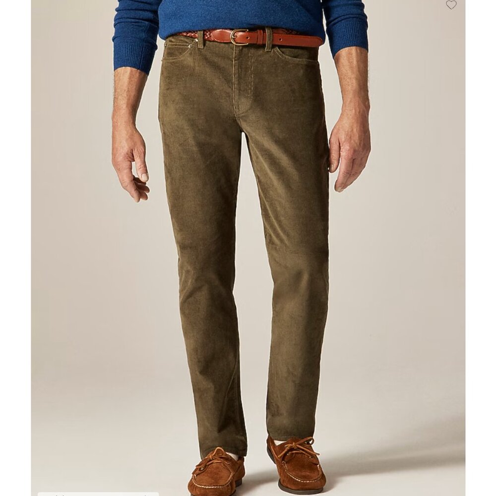 J.Crew 770 Straight-fit Corduroys 38/32 Forest Green